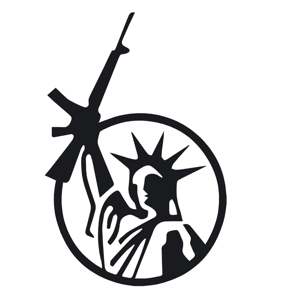 Rifle Decal - Statue of Liberty with Rifle Decal – 2nd Amendment Patriotic Sticker – 7591