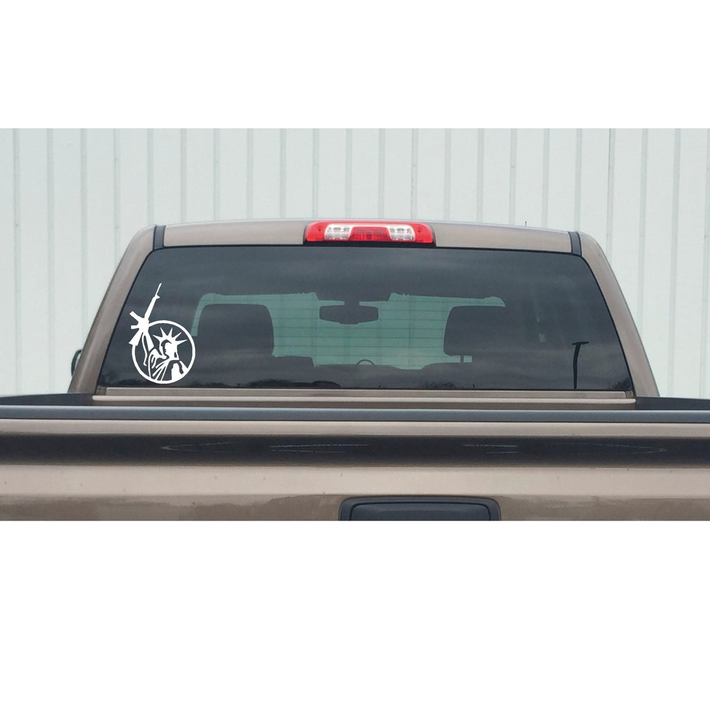 Rifle Decal - Statue of Liberty with Rifle Decal – 2nd Amendment Patriotic Sticker – 7591