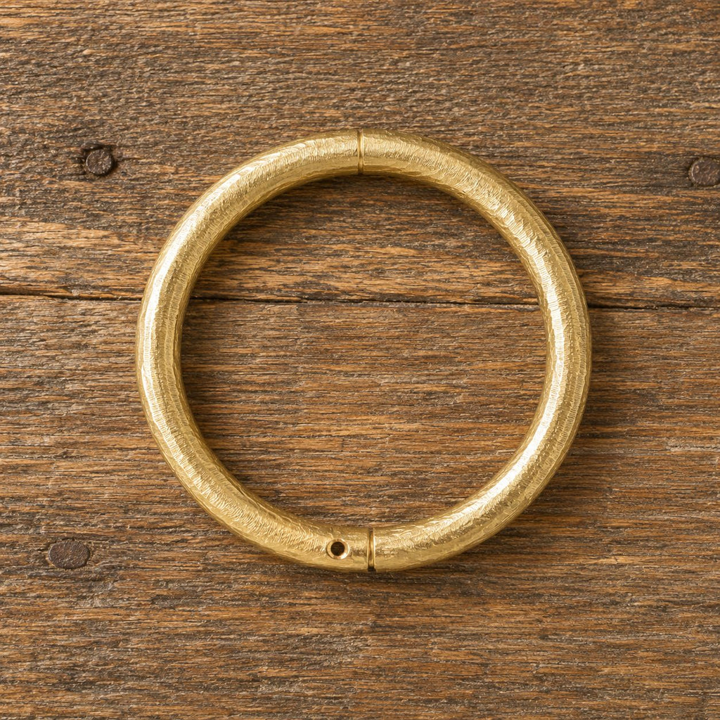 Distressed Style - Gold Cowboy Bull Ring Bangle Bracelet
