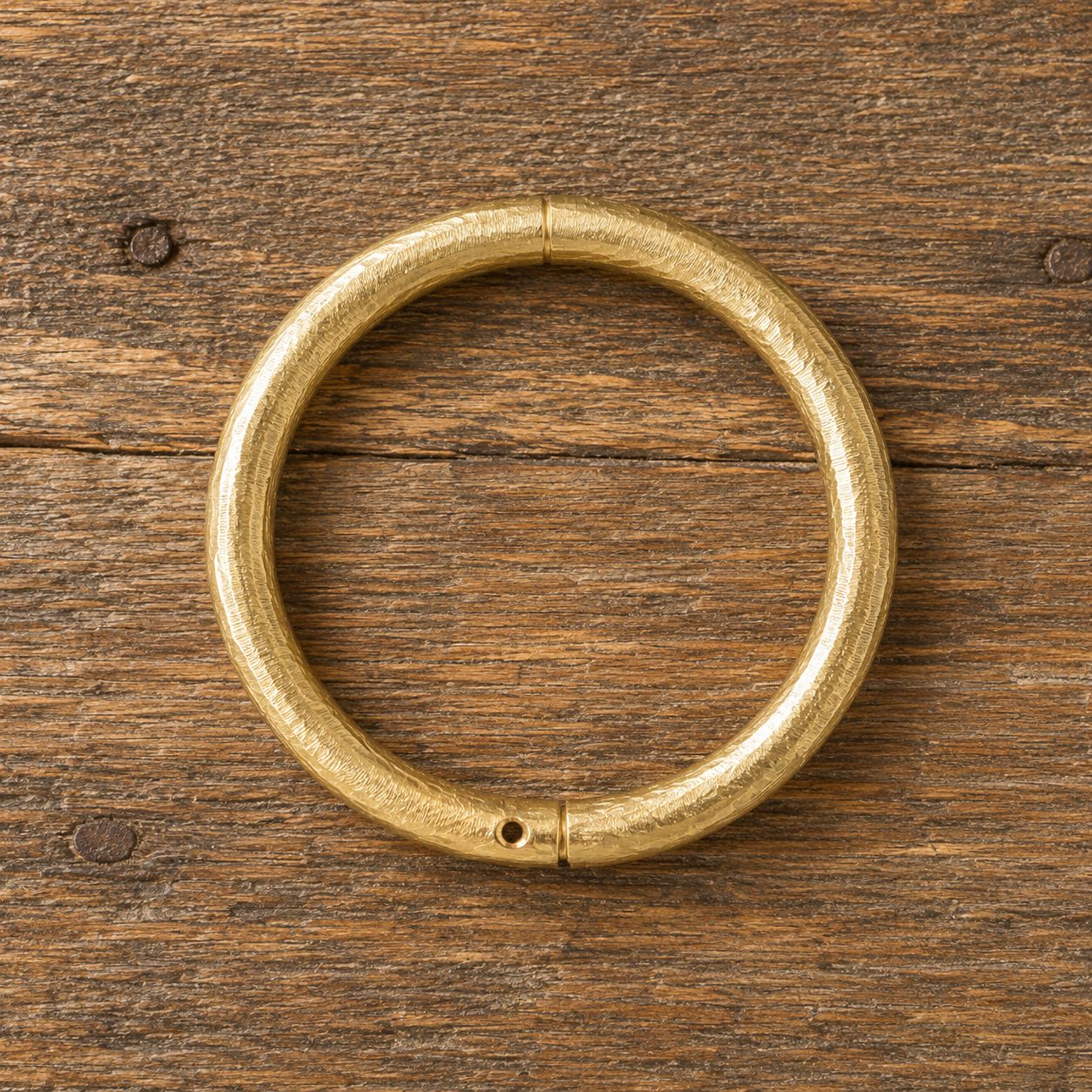 Distressed Style - Gold Cowboy Bull Ring Bangle Bracelet