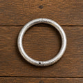 Hammered Style - Silver Cowboy Bull Ring Bangle Bracelet