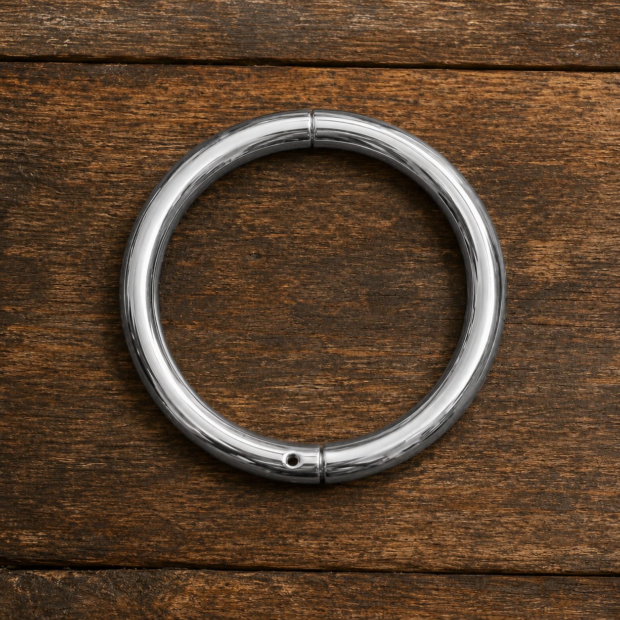 Polished Style - Silver Cowboy Bull Ring Bangle Bracelet