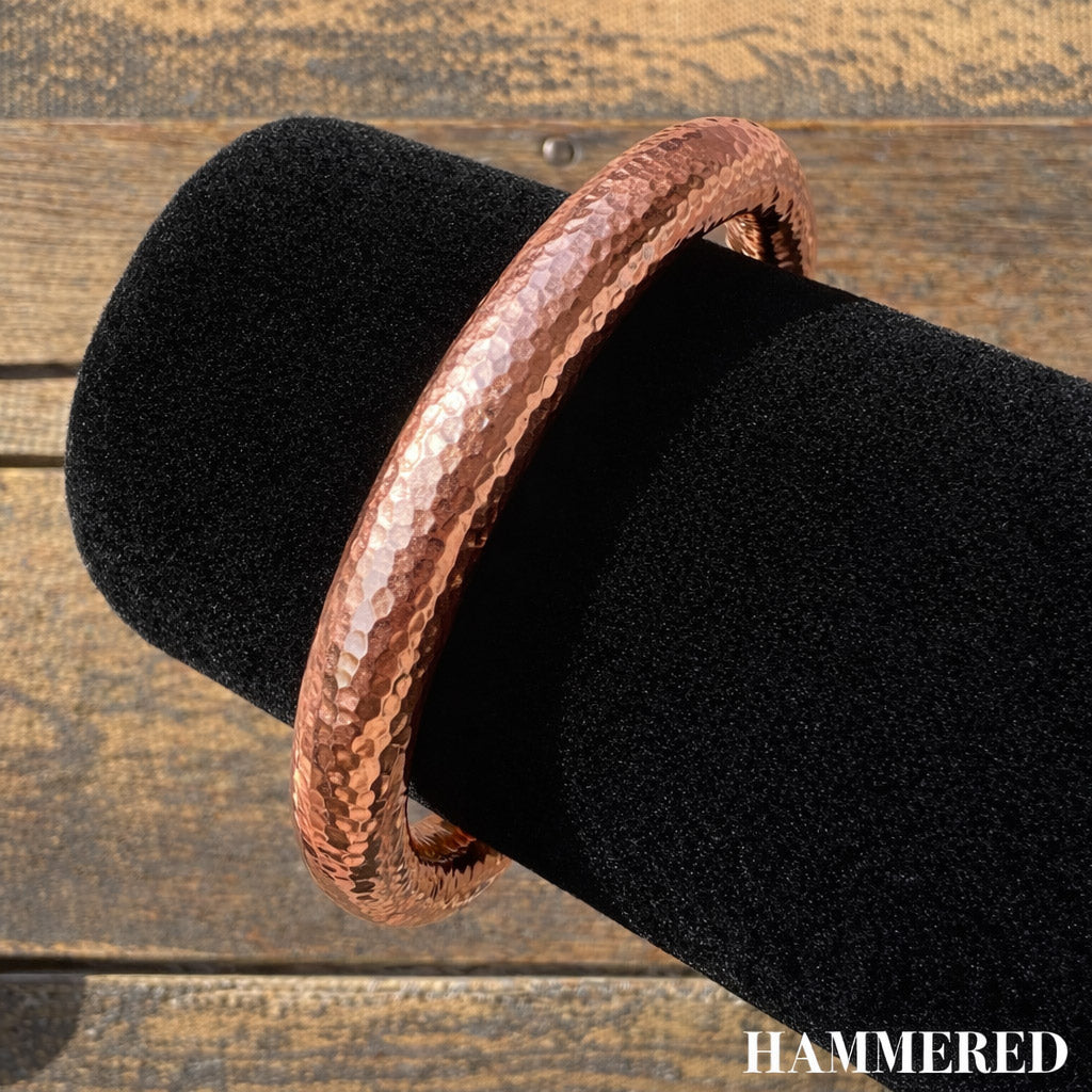 Cowboy Bull Ring Bangle Bracelet - Rose Gold