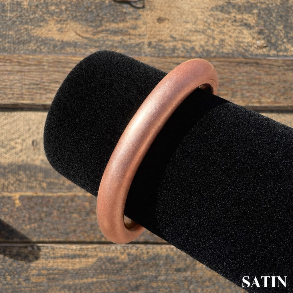 Cowboy Bull Ring Bangle Bracelet - Rose Gold